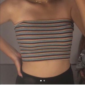 brandy melville rainbow tube top